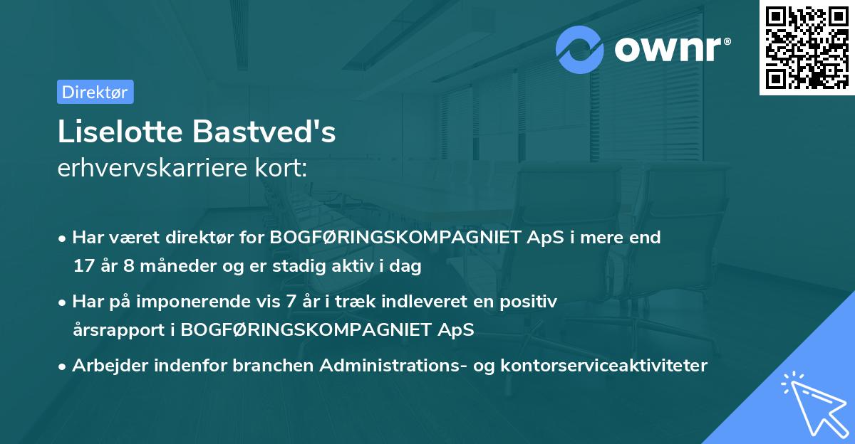 Liselotte Bastved's erhvervskarriere kort
