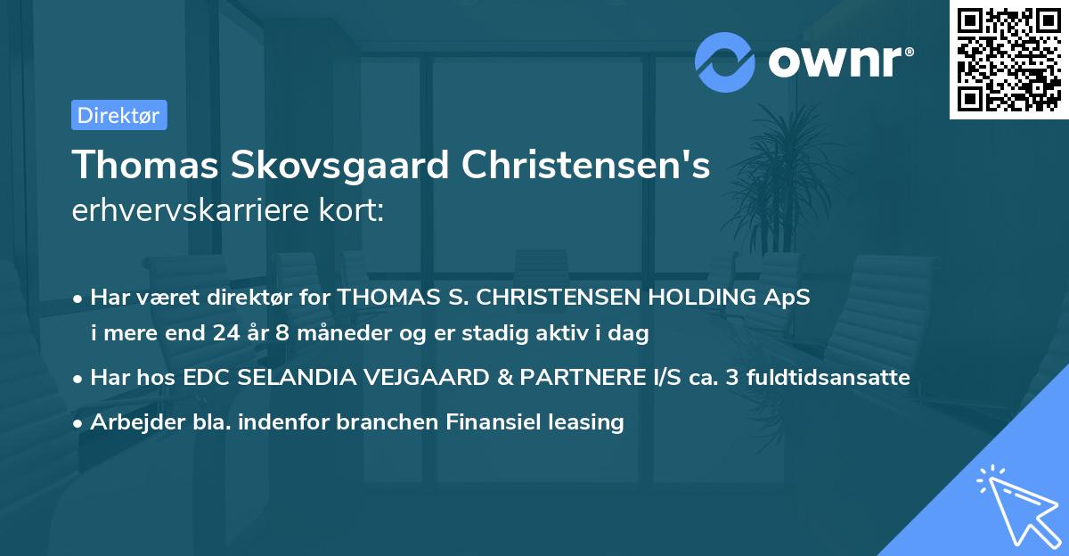Thomas Skovsgaard Christensen's erhvervskarriere kort