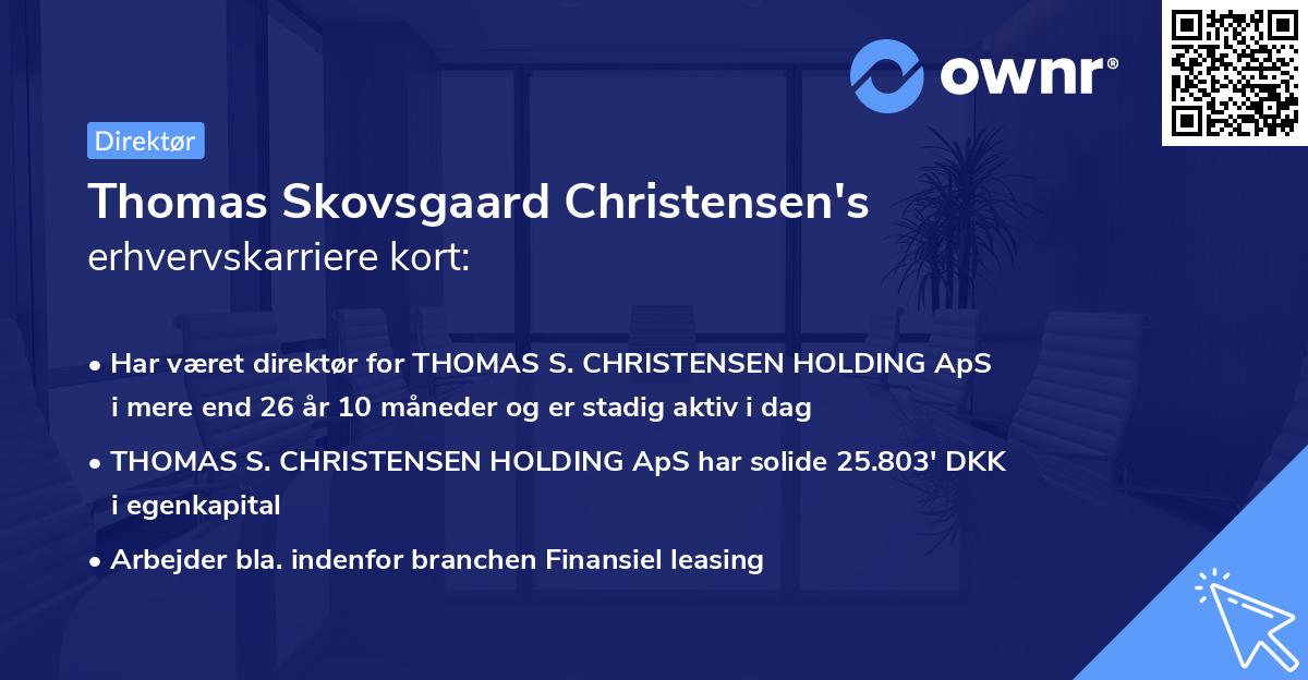 Thomas Skovsgaard Christensen's erhvervskarriere kort