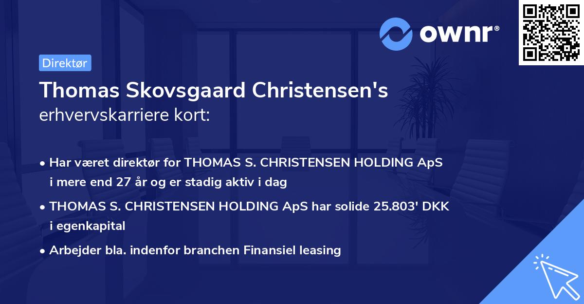 Thomas Skovsgaard Christensen's erhvervskarriere kort