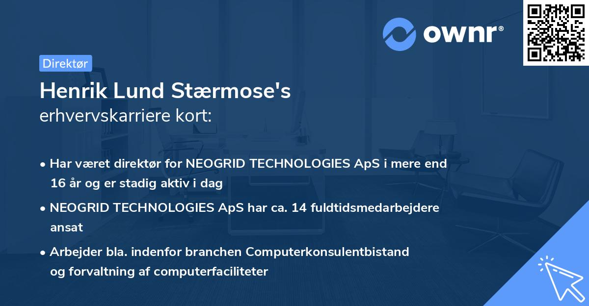 Henrik Lund Stærmose's erhvervskarriere kort