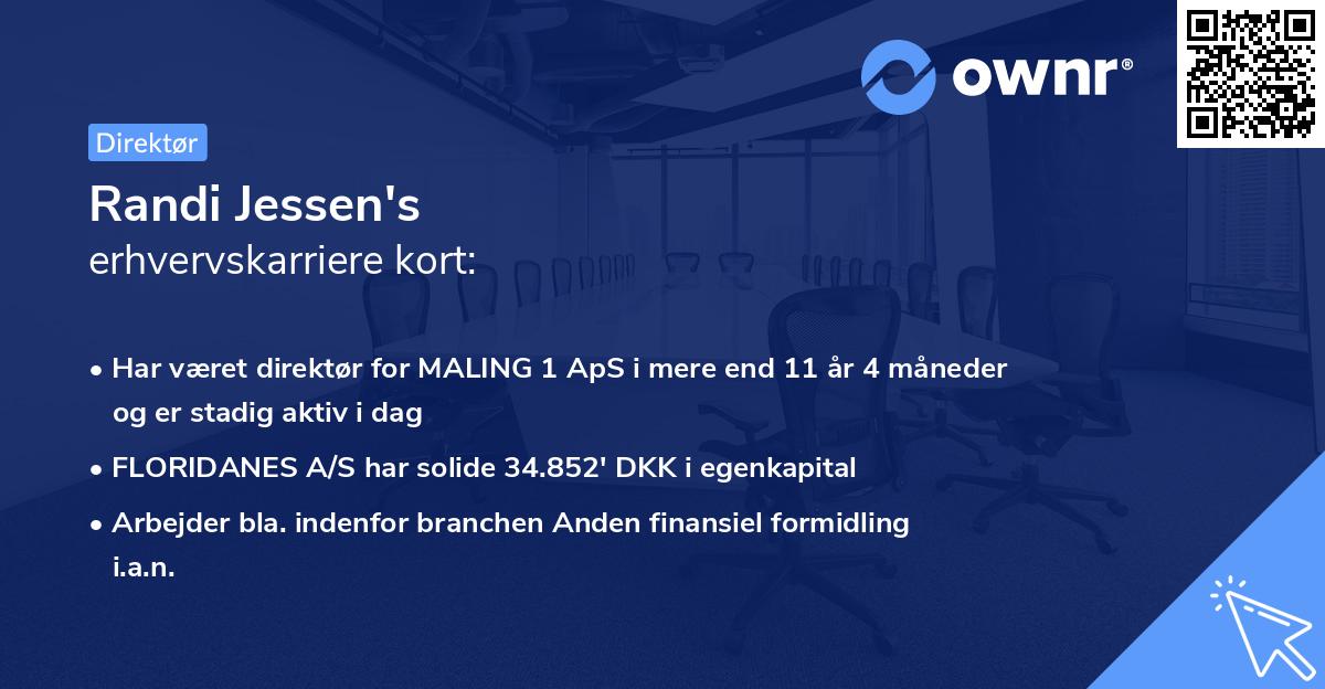 Randi Jessen's erhvervskarriere kort