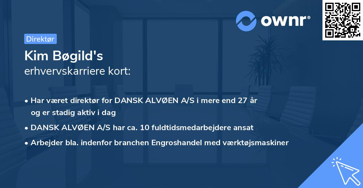 Kim Bøgild's erhvervskarriere kort