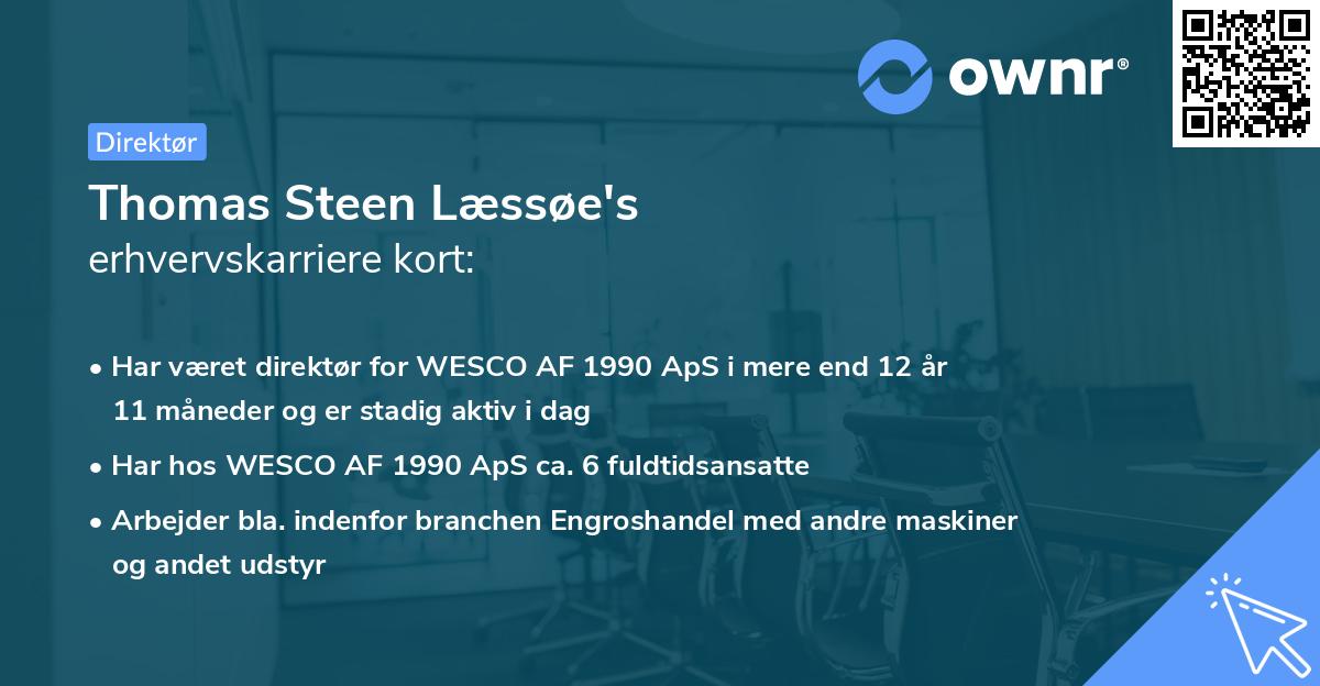 Thomas Steen Læssøe's erhvervskarriere kort