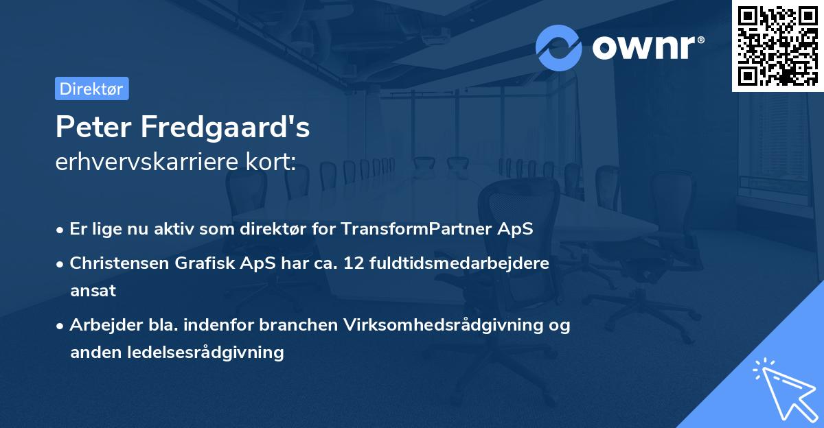 Peter Fredgaard's erhvervskarriere kort