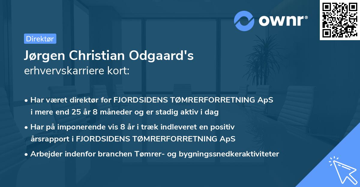 Jørgen Christian Odgaard's erhvervskarriere kort