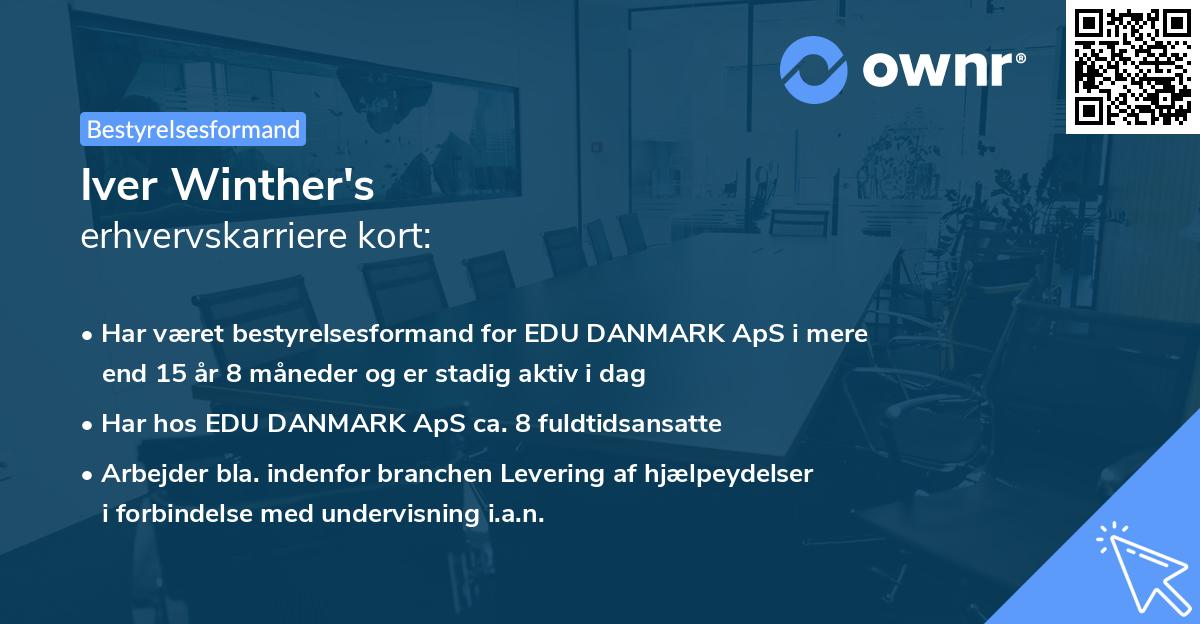 Iver Winther's erhvervskarriere kort