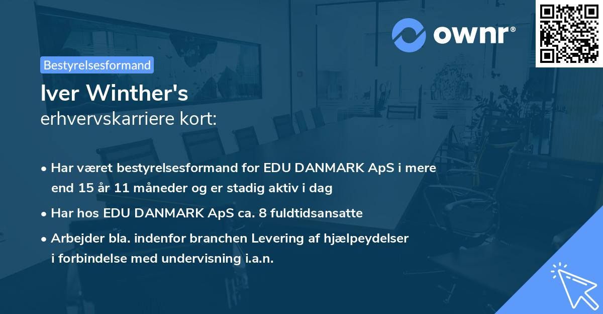 Iver Winther's erhvervskarriere kort