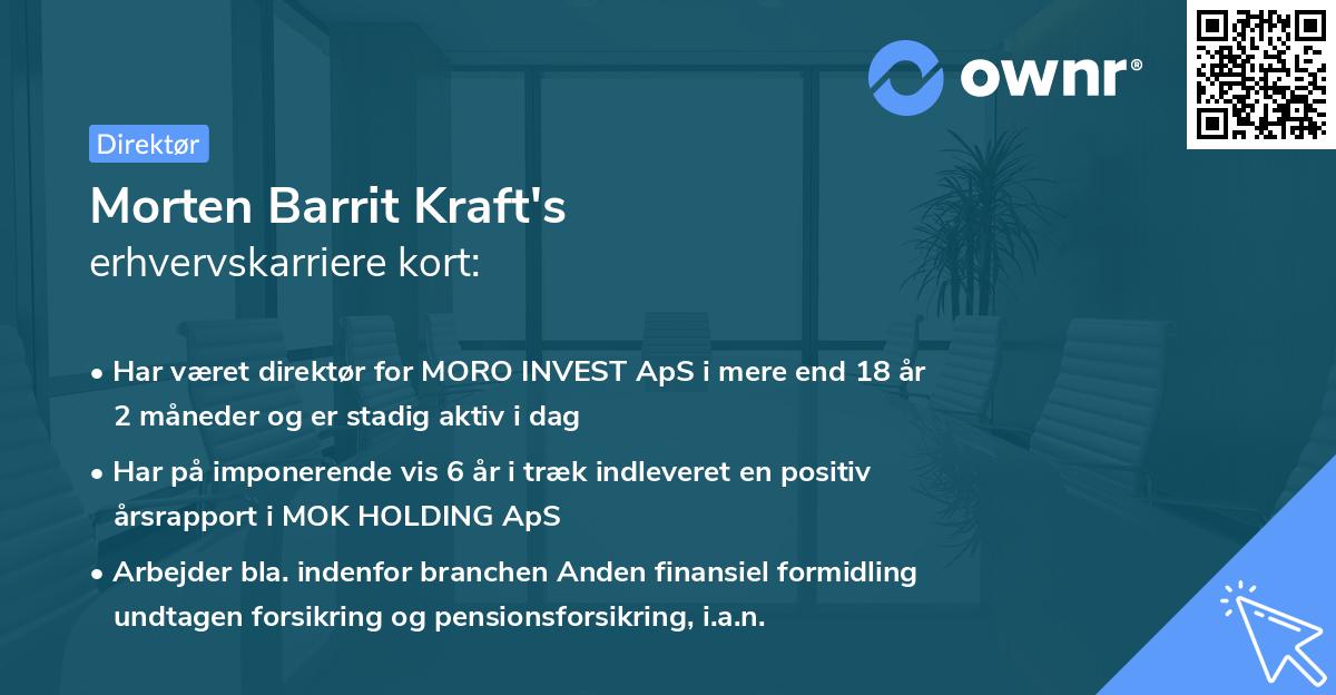 Morten Barrit Kraft's erhvervskarriere kort