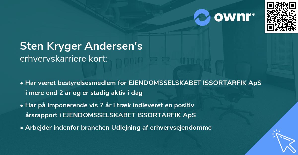 Sten Kryger Andersen's erhvervskarriere kort