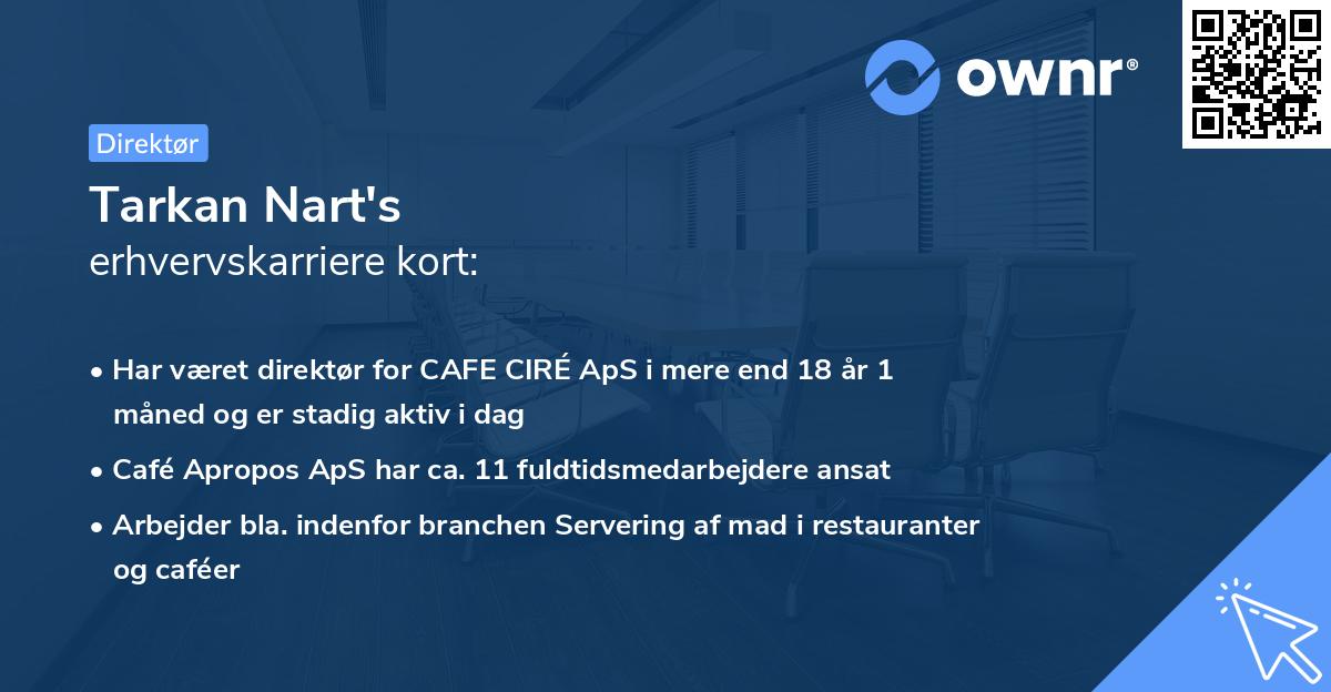 Tarkan Nart's erhvervskarriere kort