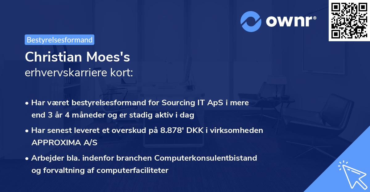 Christian Moes's erhvervskarriere kort