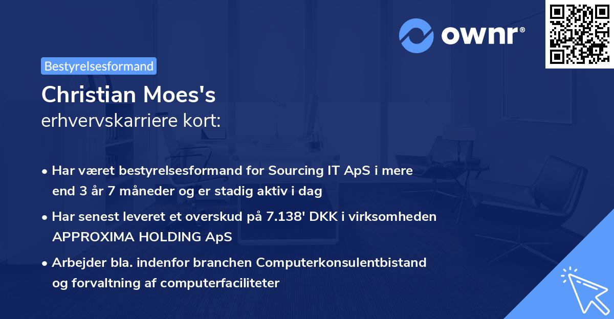 Christian Moes's erhvervskarriere kort