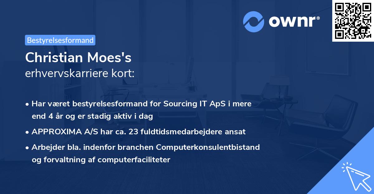 Christian Moes's erhvervskarriere kort