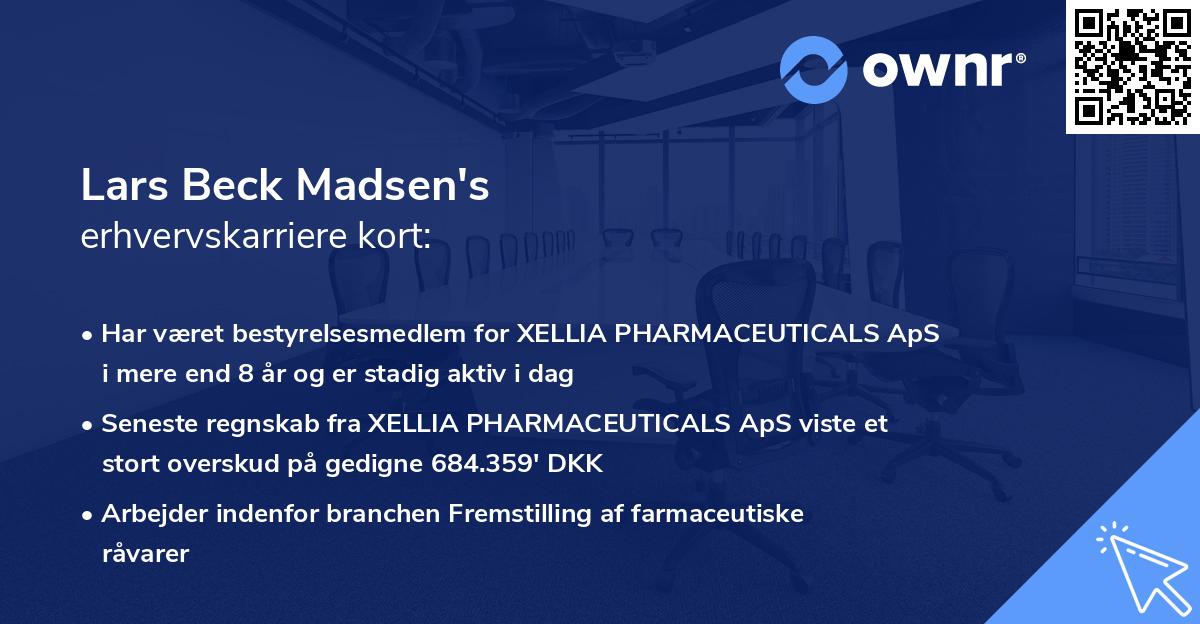 Lars Beck Madsen's erhvervskarriere kort