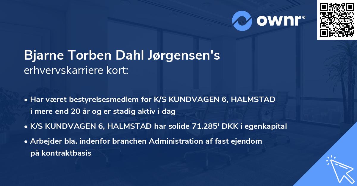 Bjarne Torben Dahl Jørgensen's erhvervskarriere kort