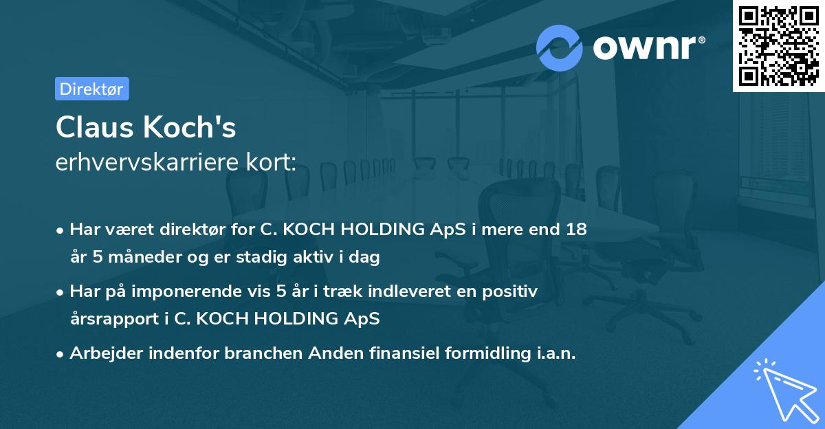 Claus Koch's erhvervskarriere kort