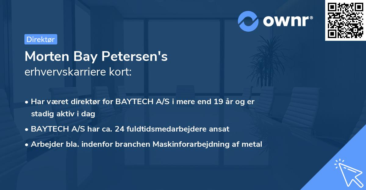 Morten Bay Petersen's erhvervskarriere kort