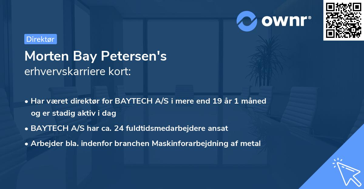 Morten Bay Petersen's erhvervskarriere kort