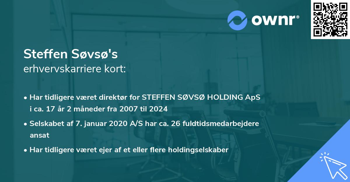 Steffen Søvsø's erhvervskarriere kort