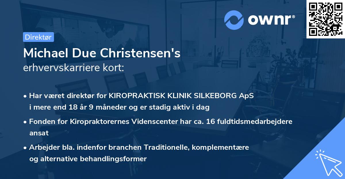 Michael Due Christensen's erhvervskarriere kort