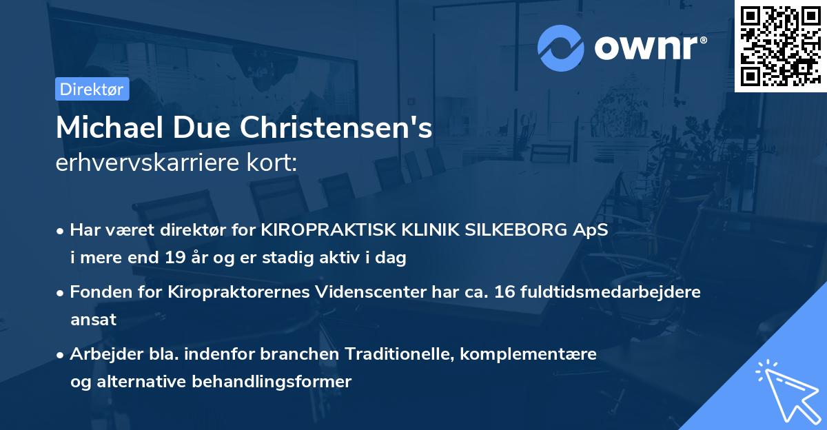 Michael Due Christensen's erhvervskarriere kort