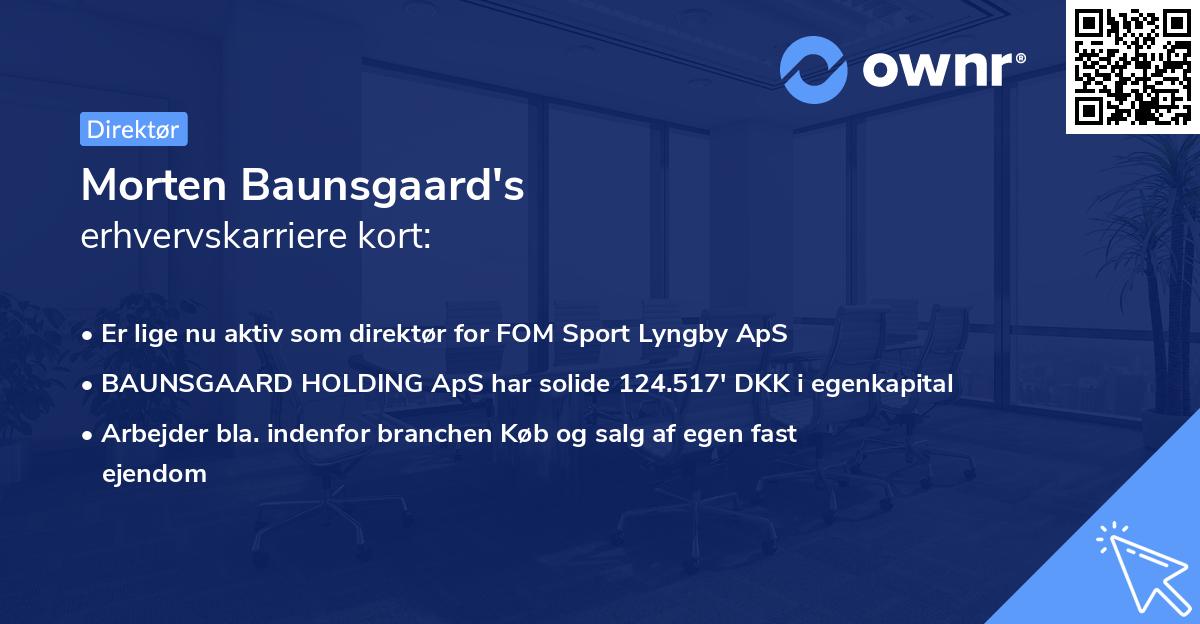 Morten Baunsgaard's erhvervskarriere kort