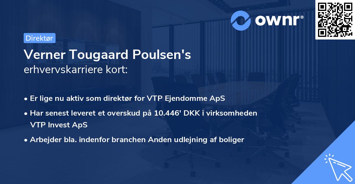 Verner Tougaard Poulsen's erhvervskarriere kort