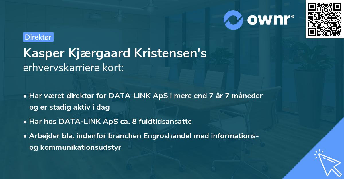 Kasper Kjærgaard Kristensen's erhvervskarriere kort