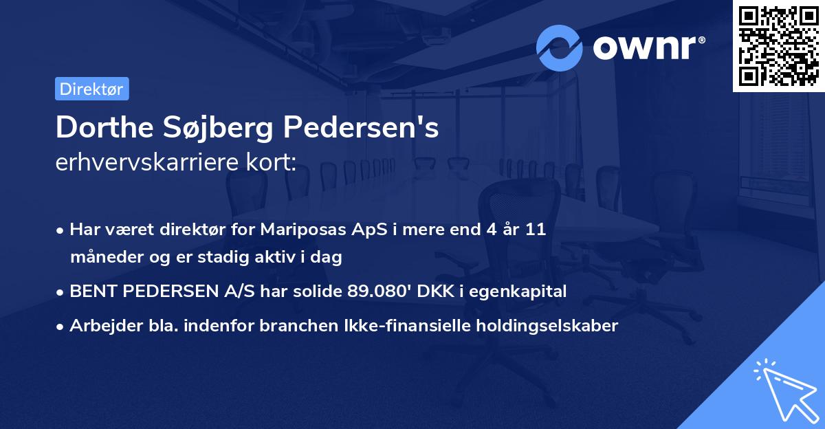 Dorthe Søjberg Pedersen's erhvervskarriere kort