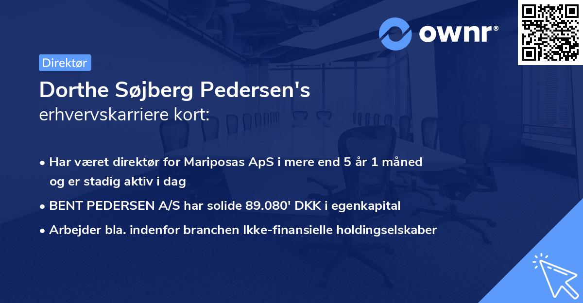 Dorthe Søjberg Pedersen's erhvervskarriere kort