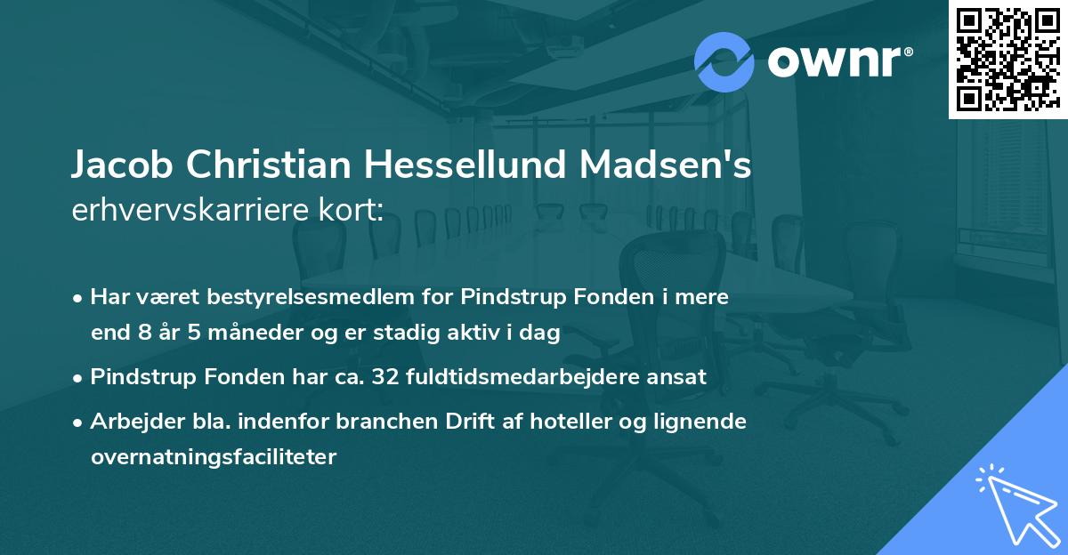 Jacob Christian Hessellund Madsen's erhvervskarriere kort
