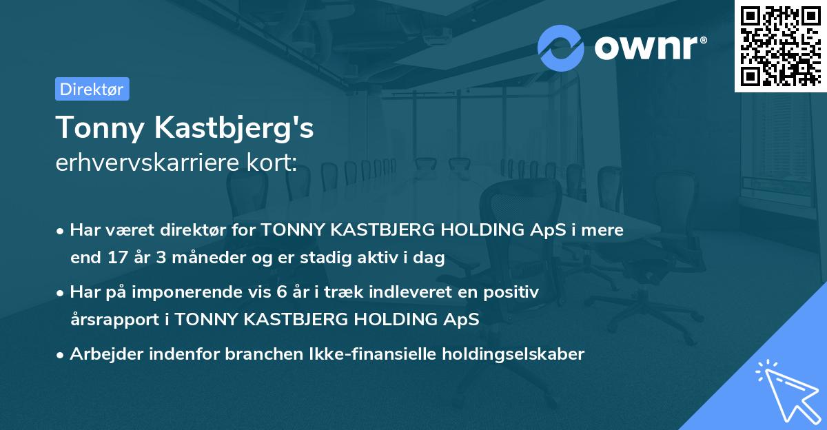 Tonny Kastbjerg's erhvervskarriere kort