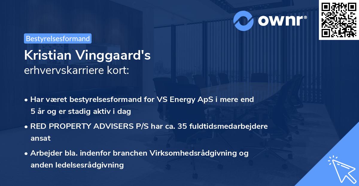Kristian Vinggaard's erhvervskarriere kort