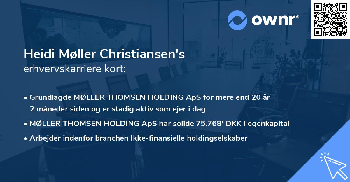 Heidi Møller Christiansen's erhvervskarriere kort
