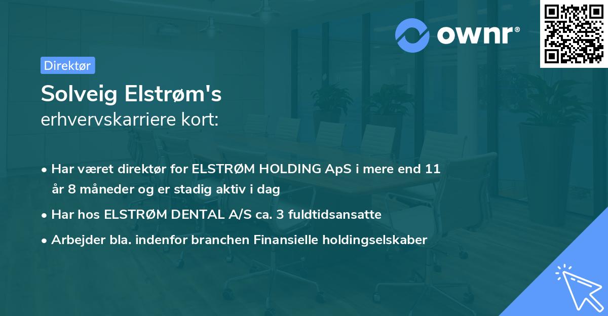 Solveig Elstrøm's erhvervskarriere kort