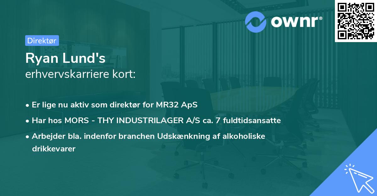 Ryan Lund's erhvervskarriere kort