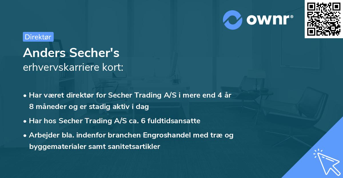 Anders Secher's erhvervskarriere kort