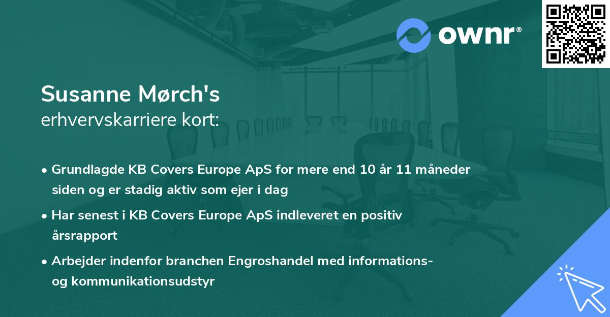 Susanne Mørch's erhvervskarriere kort