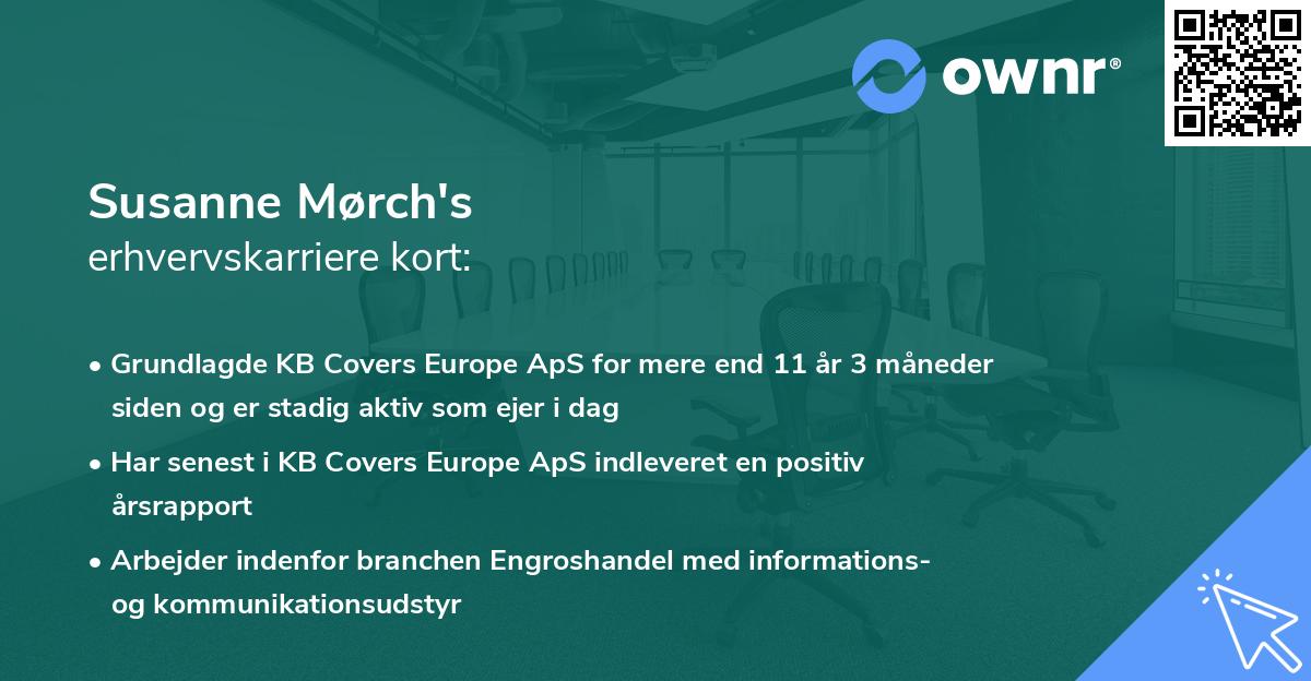Susanne Mørch's erhvervskarriere kort