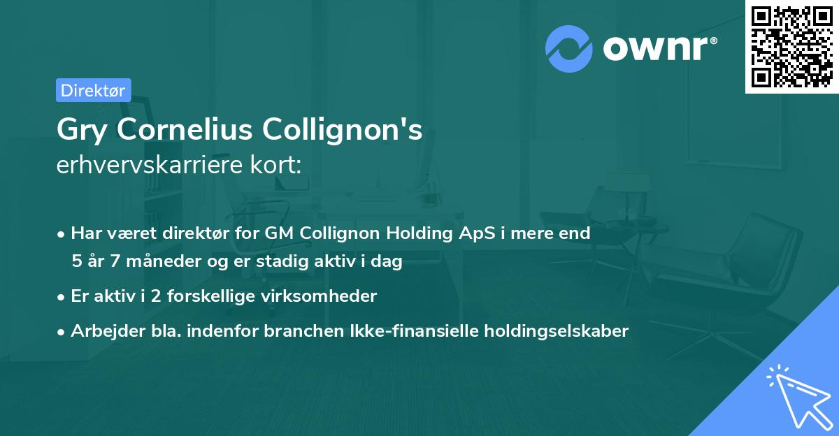 Gry Cornelius Collignon's erhvervskarriere kort