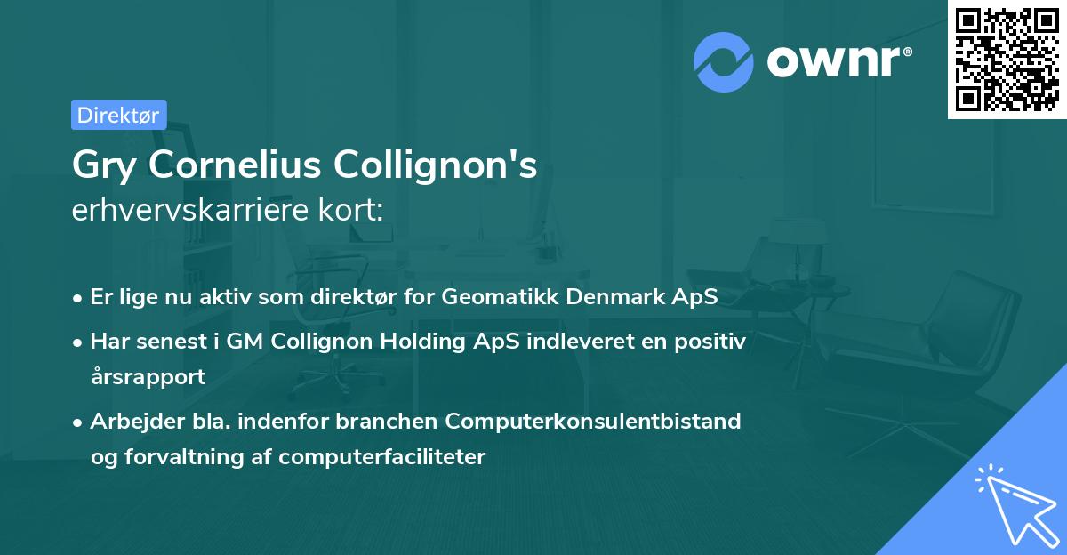 Gry Cornelius Collignon's erhvervskarriere kort