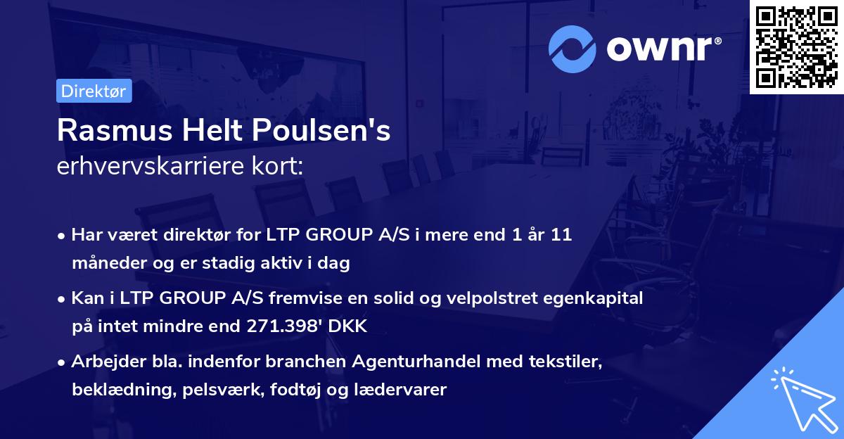 Rasmus Helt Poulsen's erhvervskarriere kort