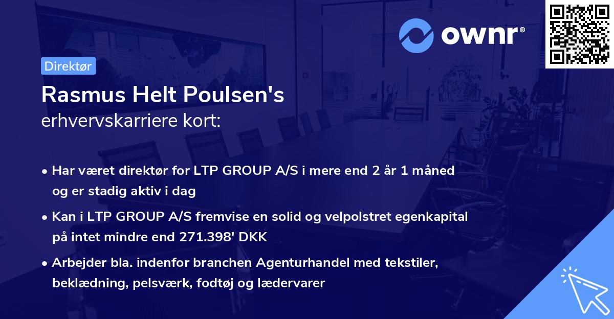 Rasmus Helt Poulsen's erhvervskarriere kort