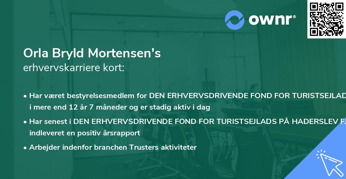 Orla Bryld Mortensen's erhvervskarriere kort