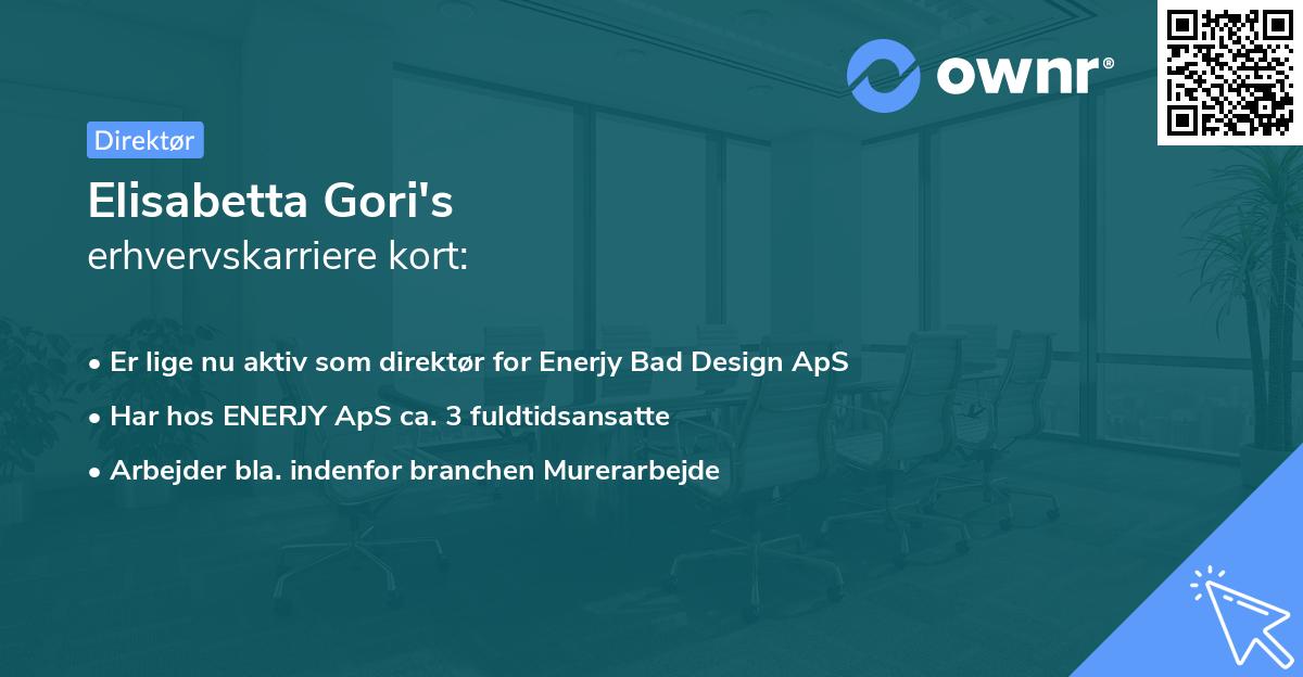 Elisabetta Gori's erhvervskarriere kort