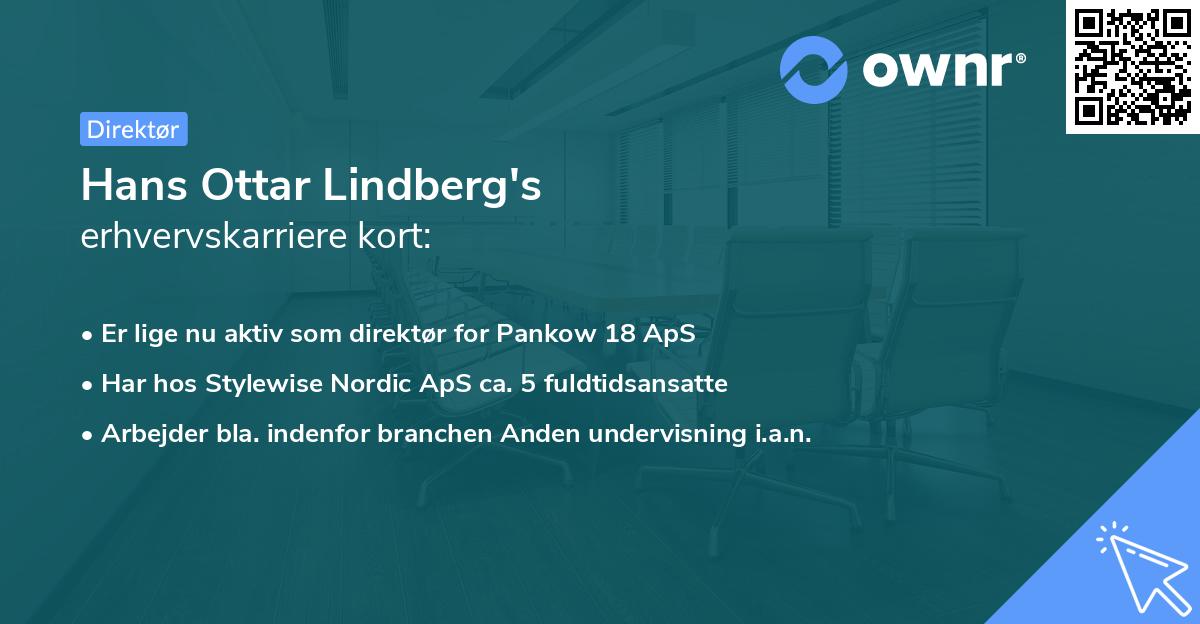 Hans Ottar Lindberg's erhvervskarriere kort