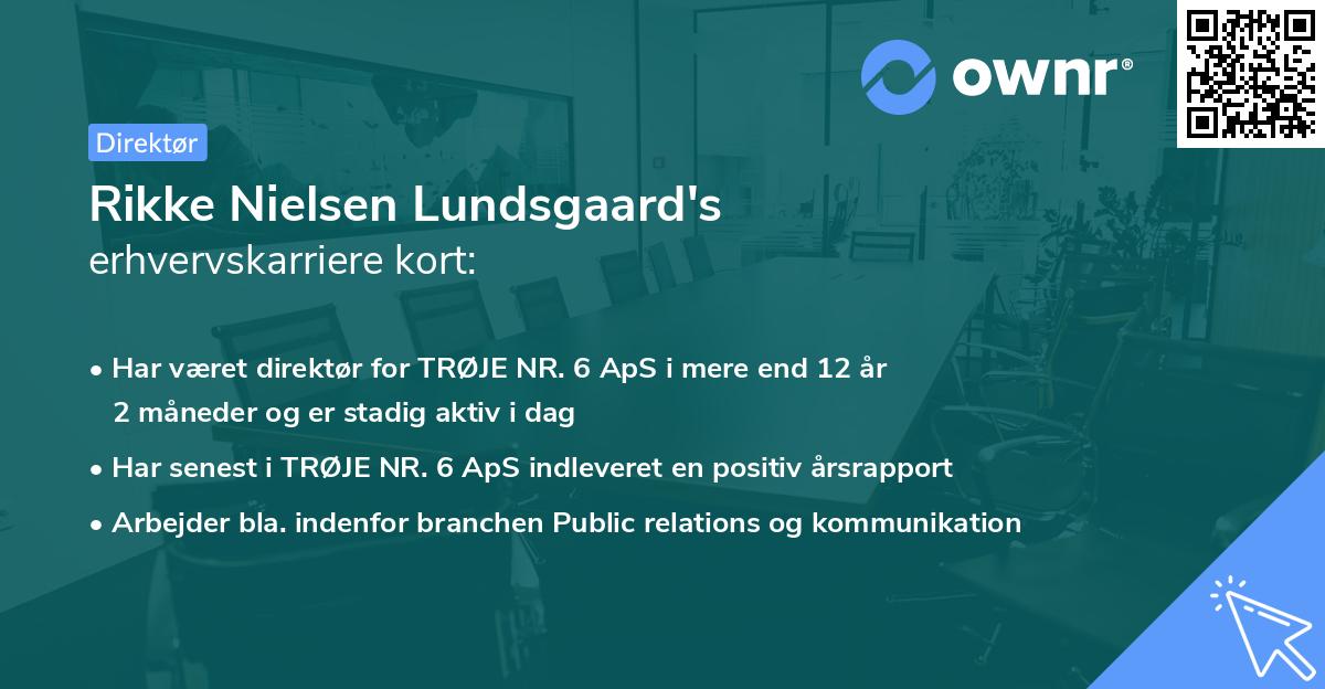 Rikke Nielsen Lundsgaard's erhvervskarriere kort