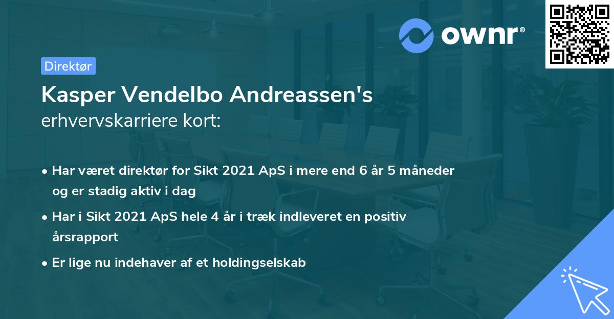 Kasper Vendelbo Andreassen's erhvervskarriere kort