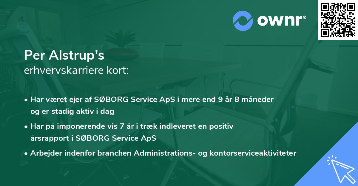 Per Alstrup's erhvervskarriere kort